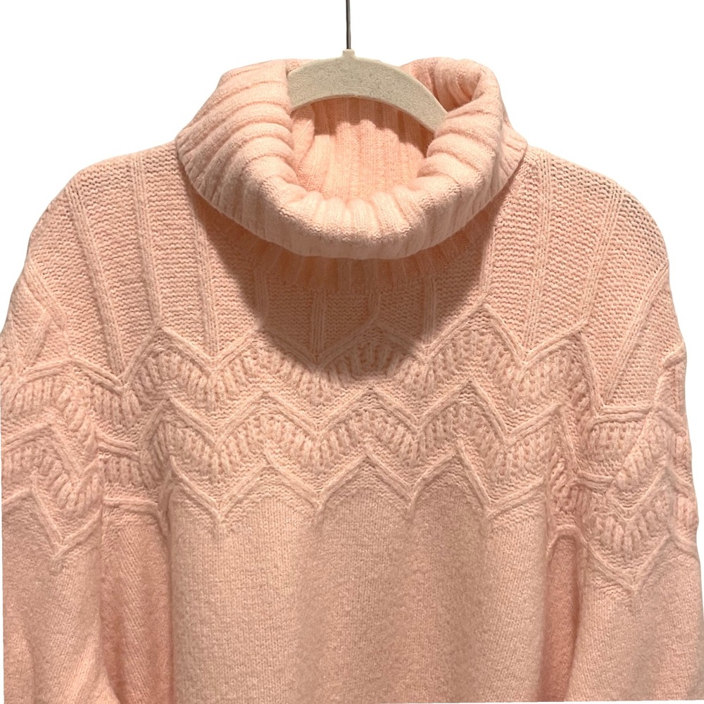 Isaac Mizrahi Live! Pink Turtleneck Sweater Women's 5X Extra Plush Comfy - Picture 2 of 5